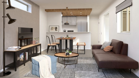 ���̑��@�����������\�z�}����Ԃ̃J�E���^�[�L�b�`�������炨�q�l�̓������������茩�n���Ĉ��S