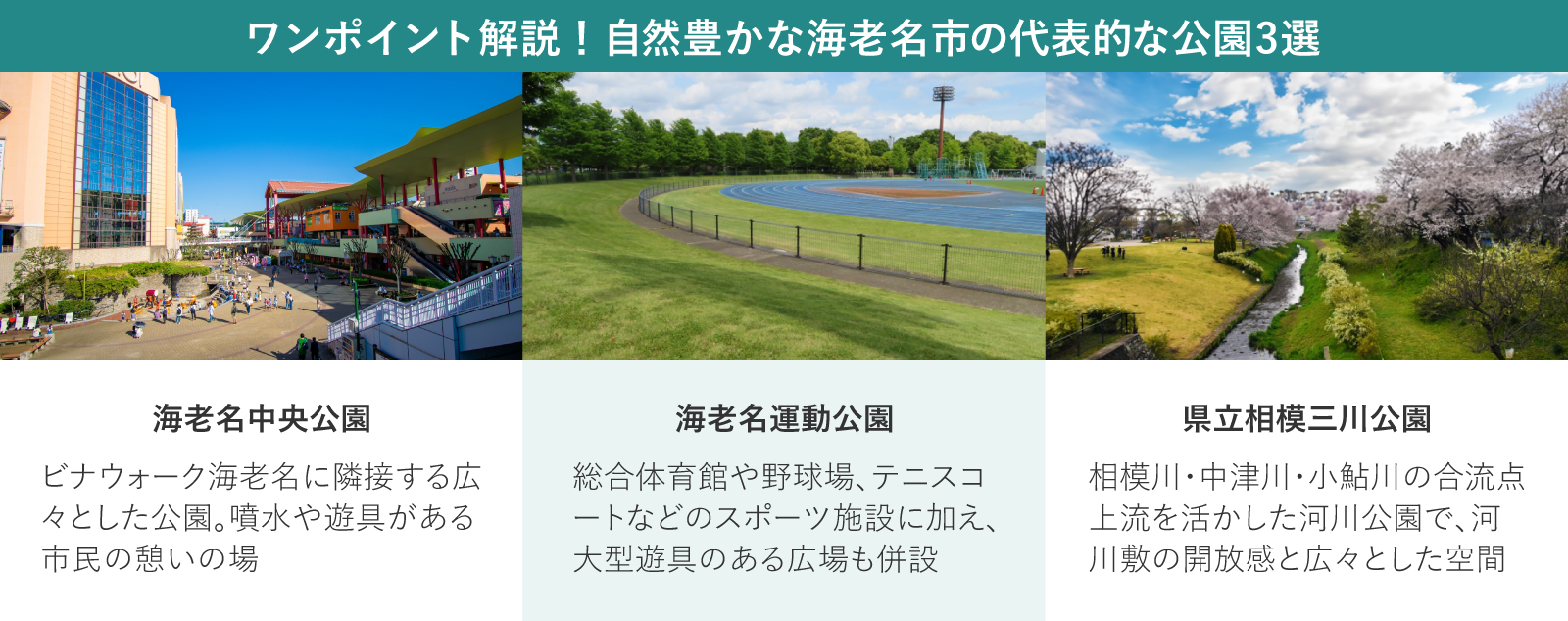 自然豊かな海老名市の代表的な公園3選